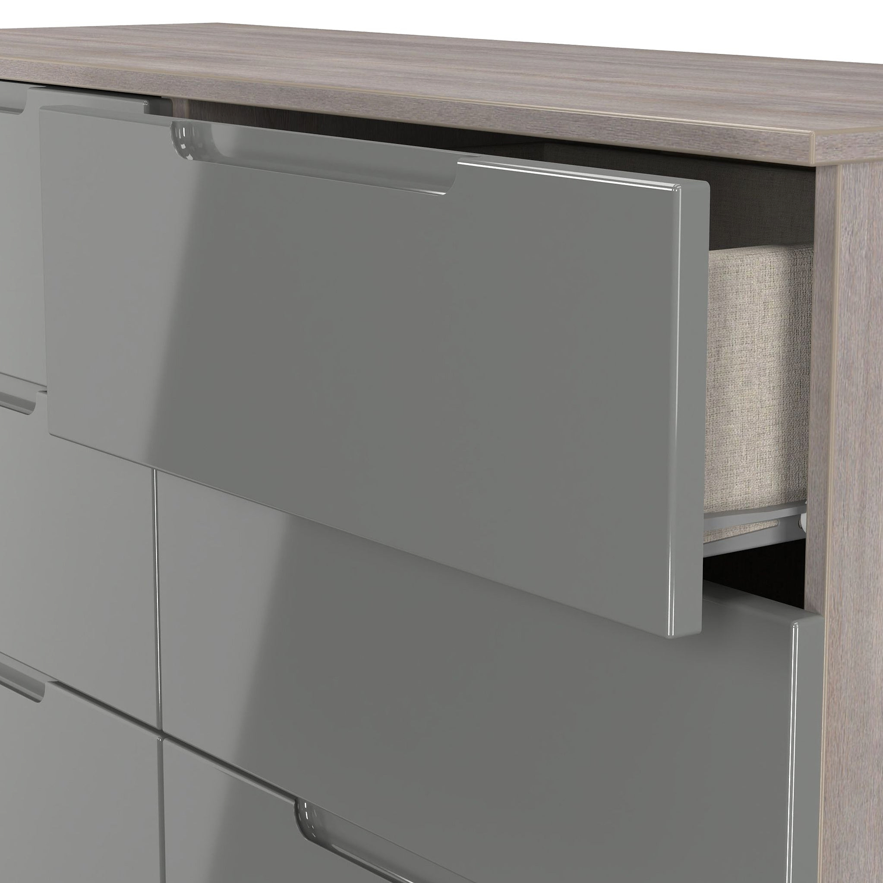 Henshaw Grey Oak 6 Drawer Chest from Roseland Furniture