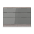 Henshaw Grey Oak 6 Drawer Chest from Roseland Furniture