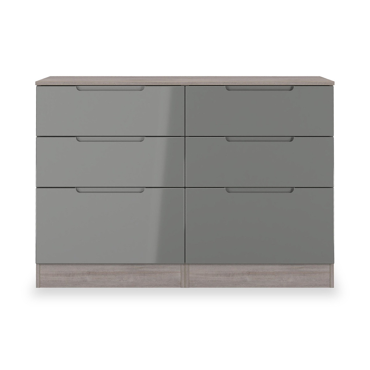 Henshaw Grey Oak 6 Drawer Chest from Roseland Furniture