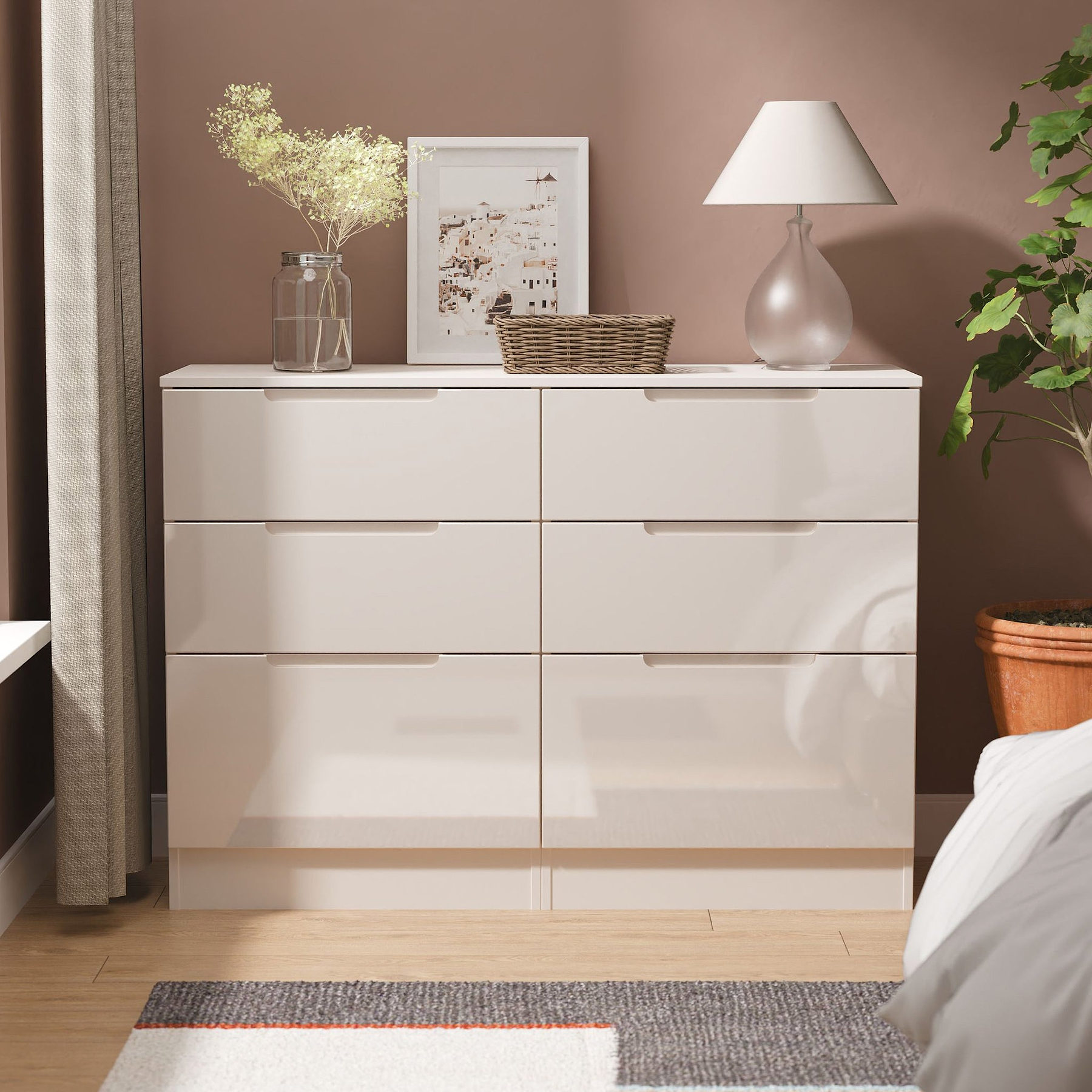 Henshaw Cashmere 6 Drawer Chest from Roseland Furniture