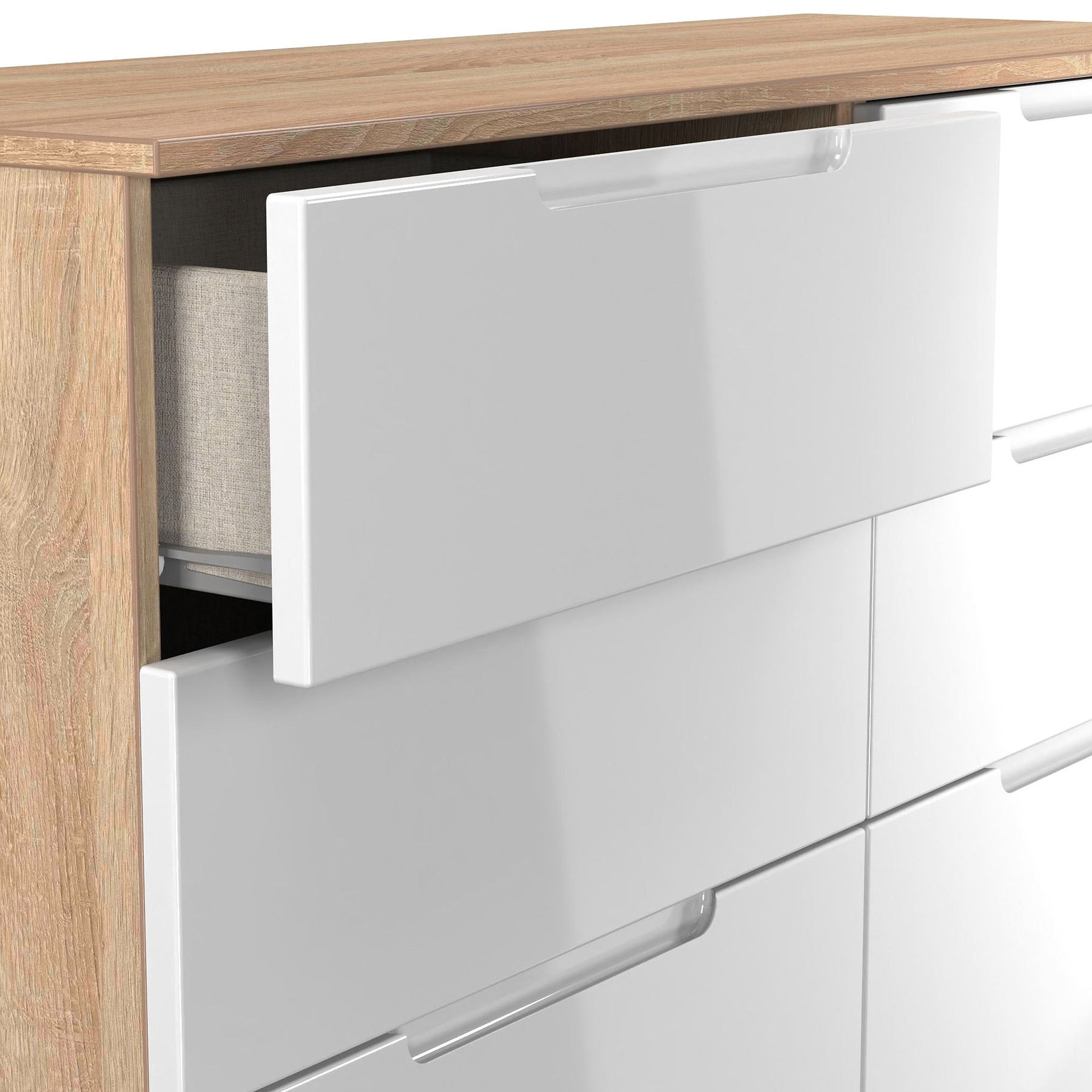 Henshaw 6 Drawer Chest White Oak from Roseland Furniture