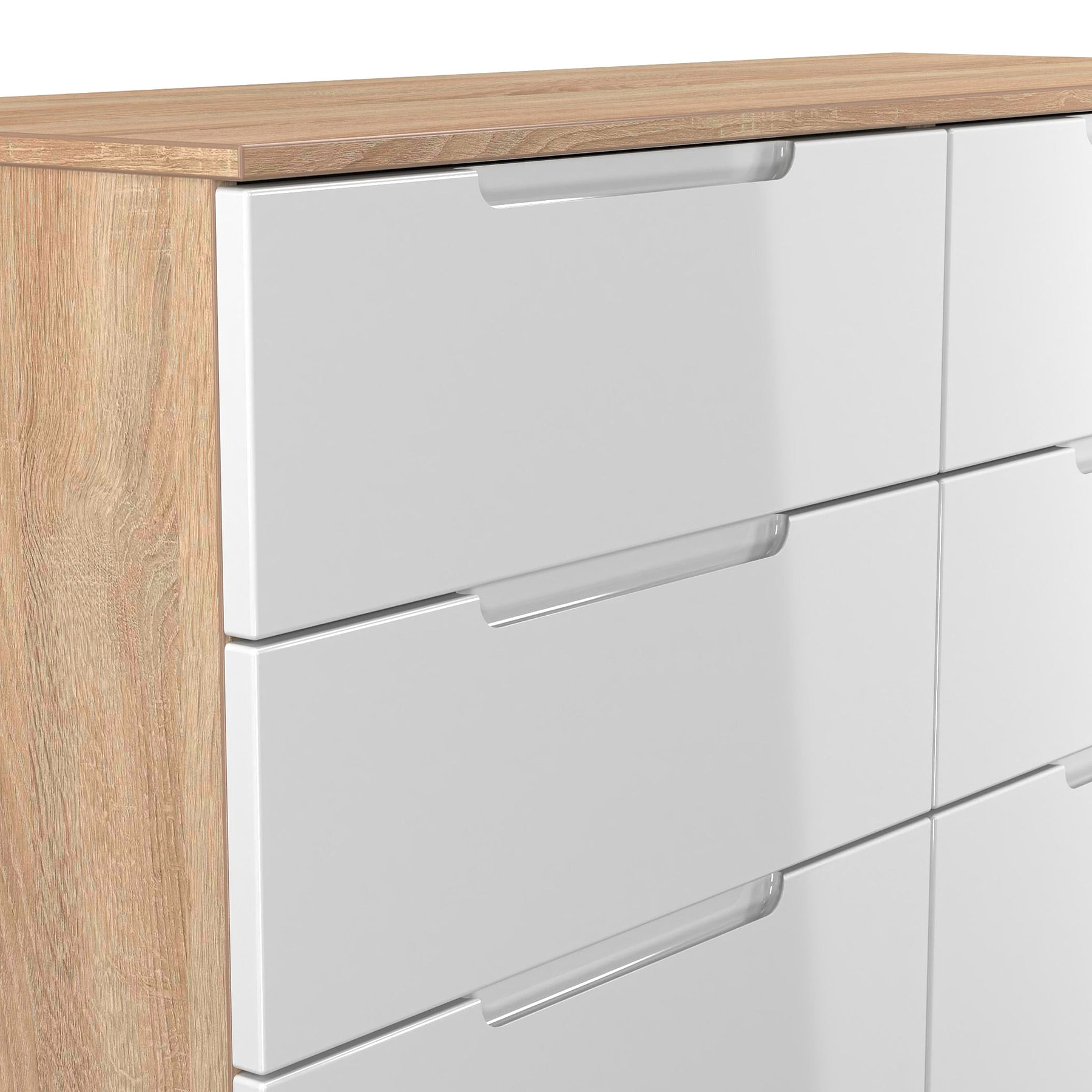 Henshaw 6 Drawer Chest White Oak from Roseland Furniture