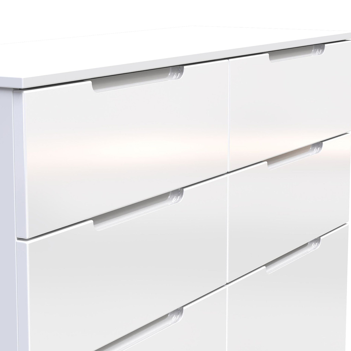 Henshaw 6 Drawer Chest White from Roseland Furniture