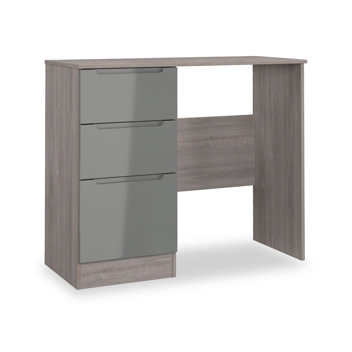 Henshaw Grey Oak 3 Drawer Dressing Table from Roseland Furniture