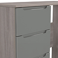 Henshaw Grey Oak 3 Drawer Dressing Table from Roseland Furniture