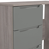Henshaw Grey Oak 3 Drawer Dressing Table from Roseland Furniture