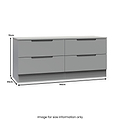 Henshaw 4 Drawer Bed Box Dusk Grey from Roseland Furniture