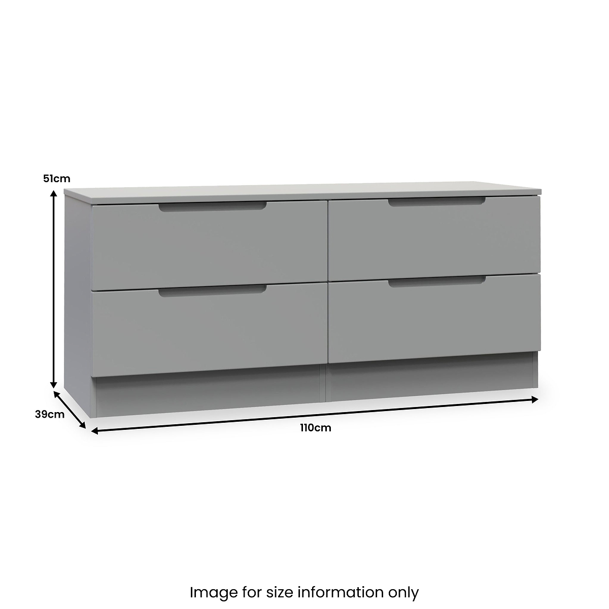 Henshaw 4 Drawer Bed Box Dusk Grey from Roseland Furniture