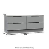 Henshaw 4 Drawer Bed Box Dusk Grey from Roseland Furniture