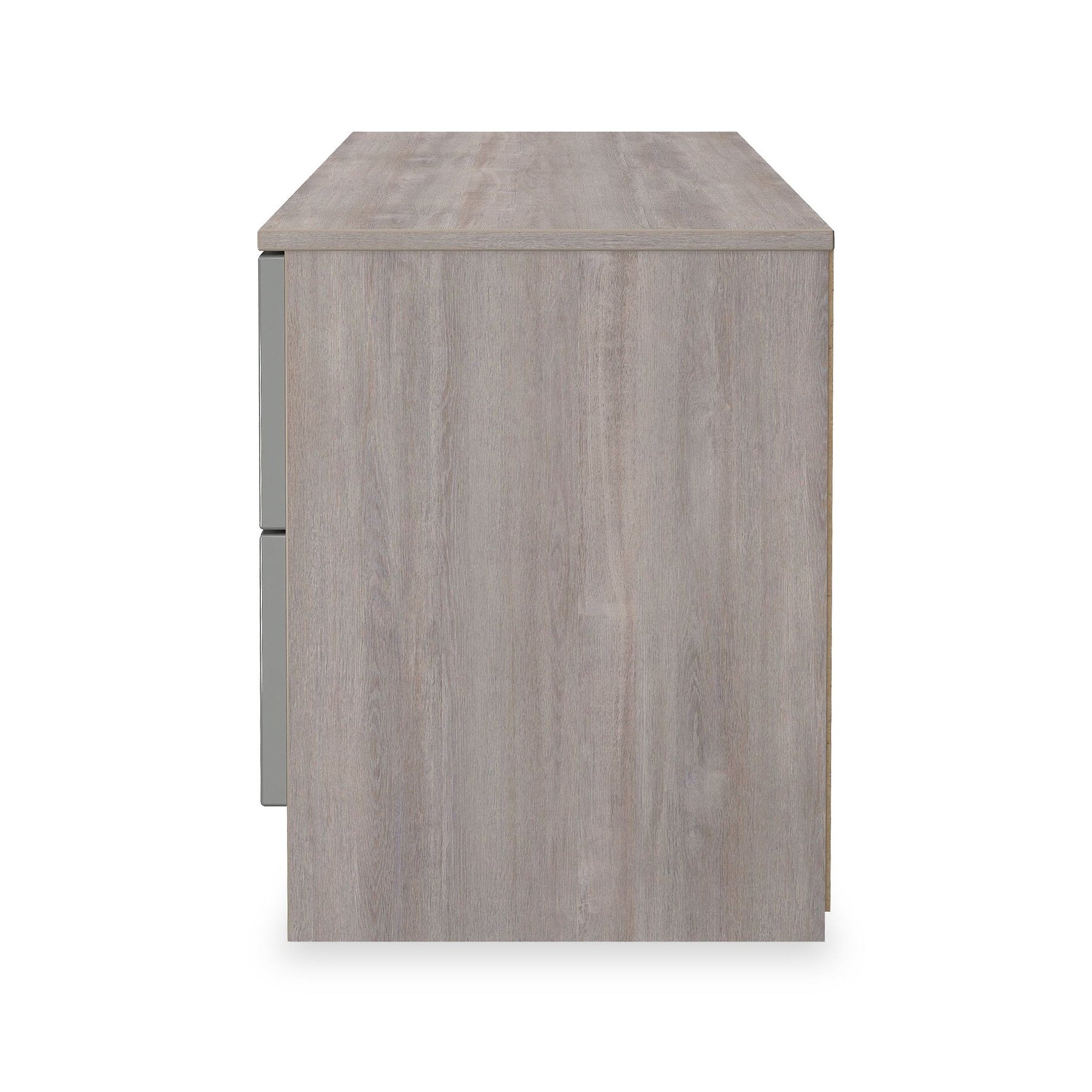 Henshaw Grey Oak 4 Drawer Low Chest from Roseland Furniture