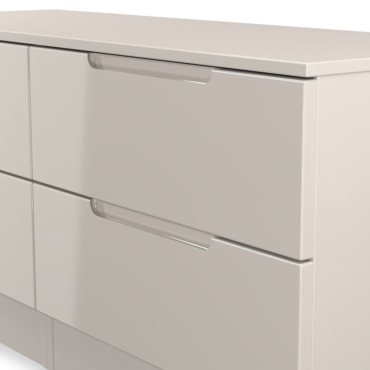 Henshaw Cashmere 4 Drawer Low Chest from Roseland Furniture