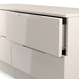 Henshaw Cashmere 4 Drawer Low Chest from Roseland Furniture