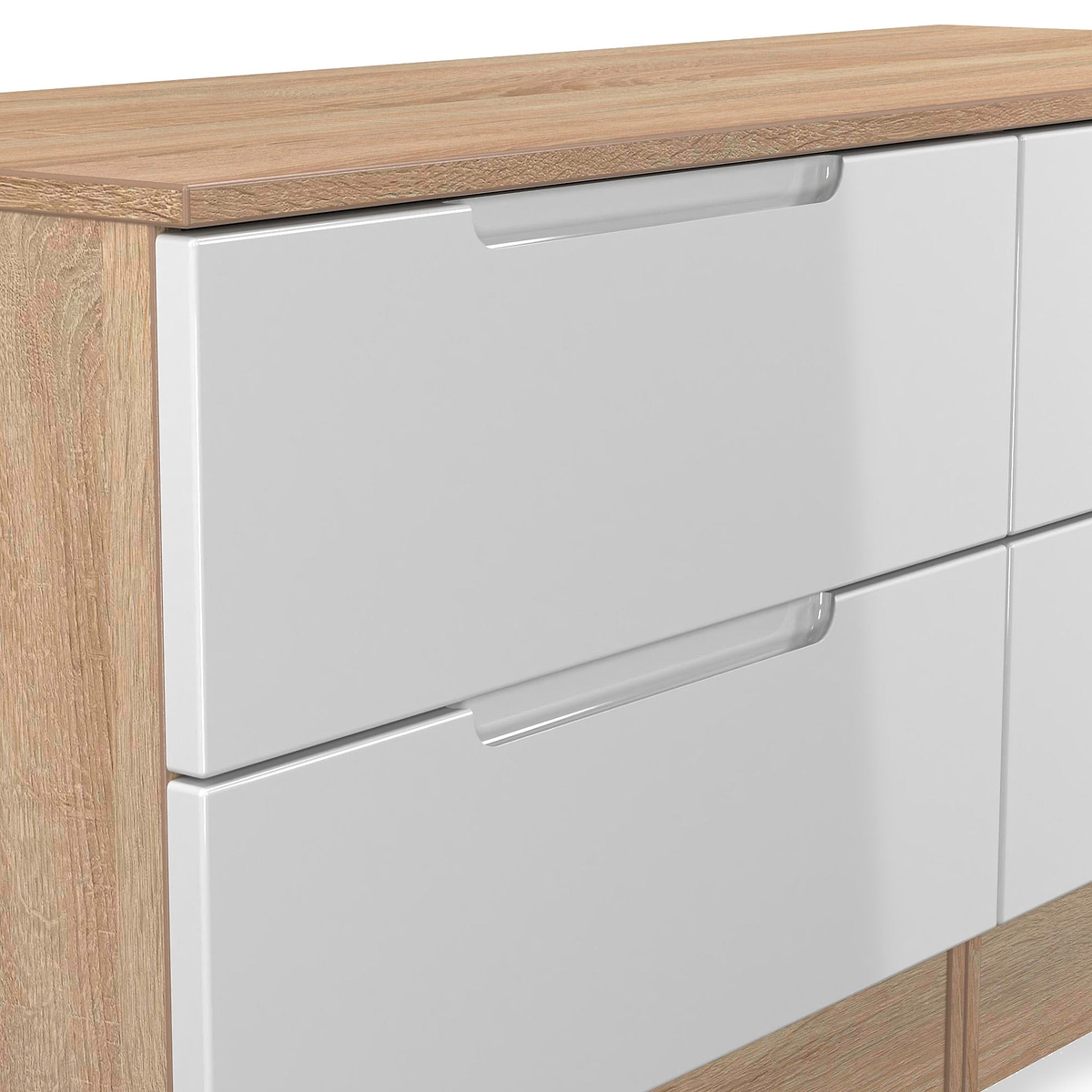 Henshaw 4 Drawer Bed Box White Oak from Roseland Furniture