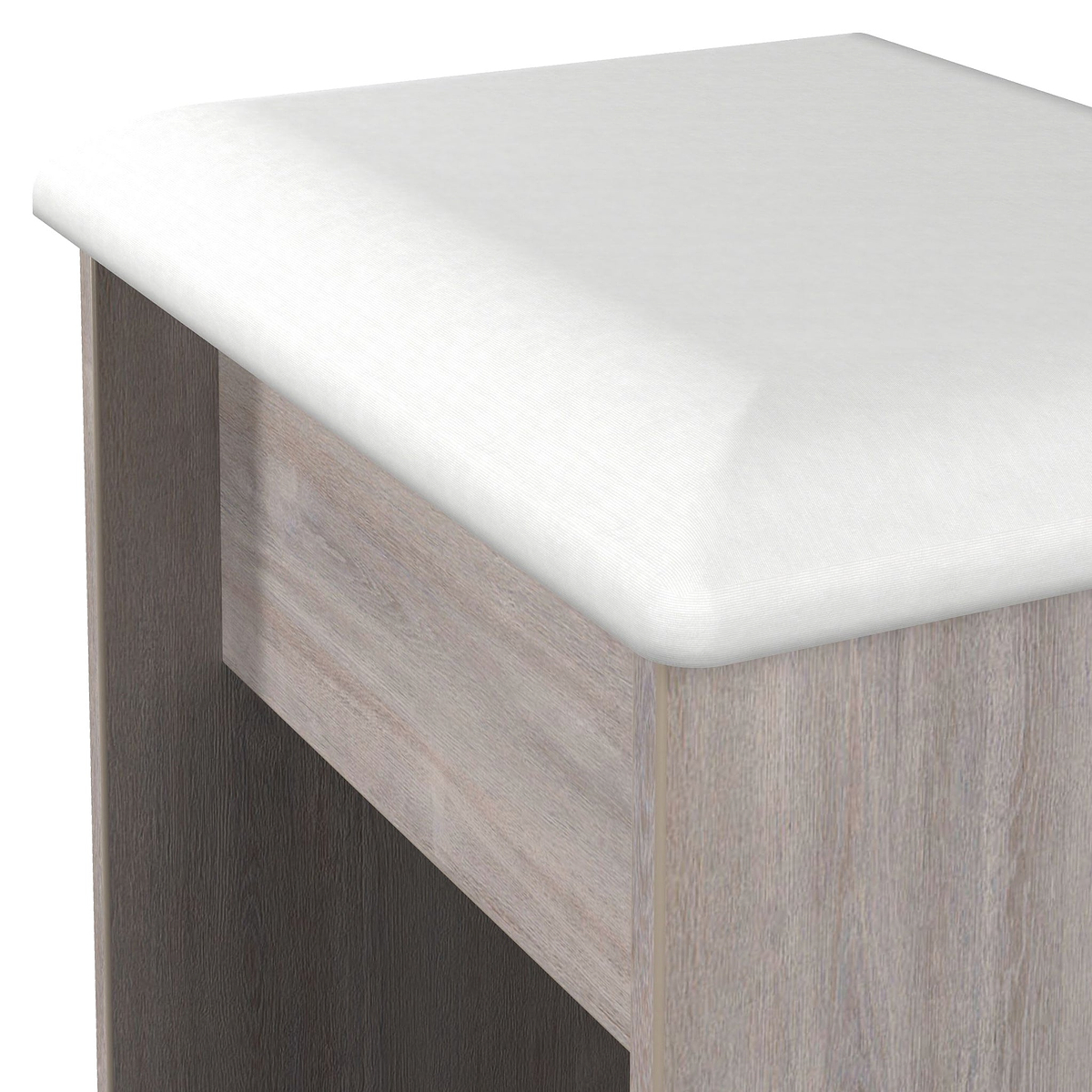 Henshaw Grey Oak Dressing Table Stool from Roseland Furniture