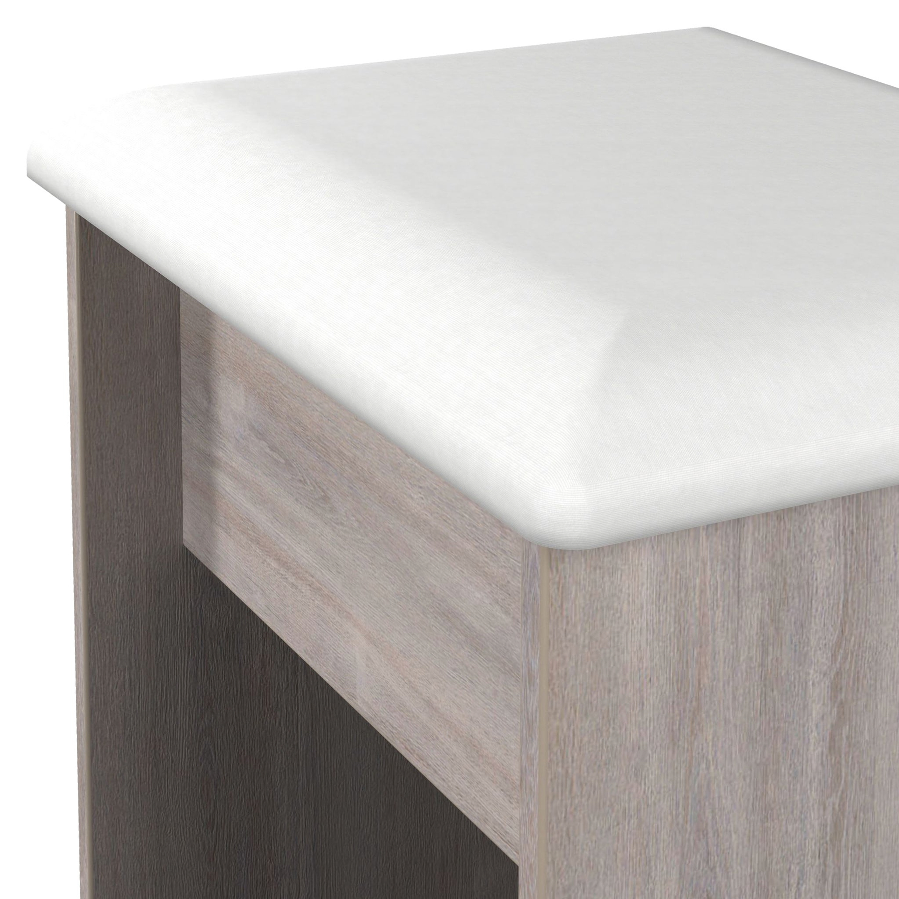 Henshaw Grey Oak Dressing Table Stool from Roseland Furniture