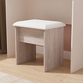 Henshaw Grey Oak Dressing Table Stool from Roseland Furniture