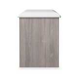 Henshaw Grey Oak Dressing Table Stool from Roseland Furniture
