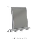 Henshaw Dressing Table Mirror Dusk Grey from Roseland Furniture