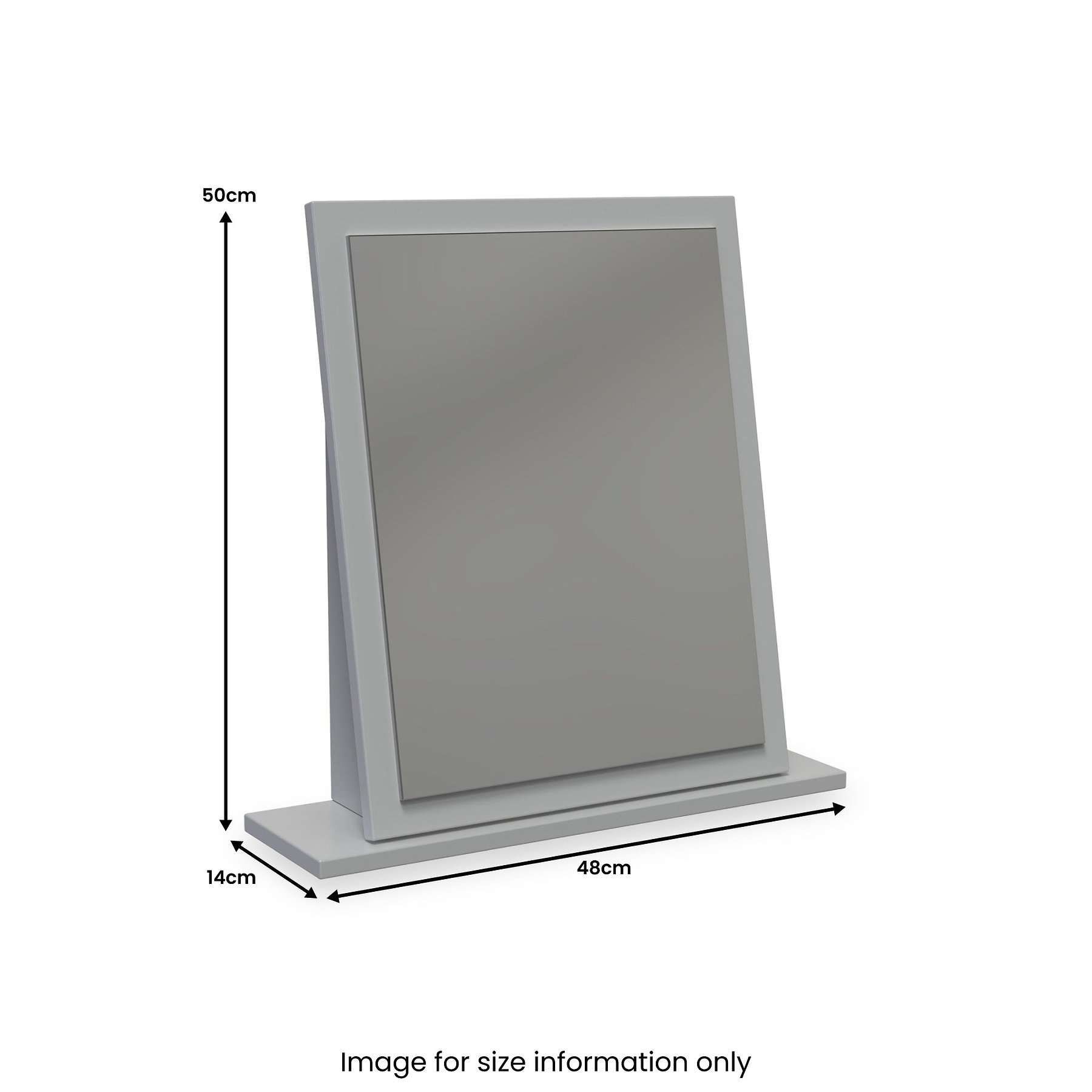 Henshaw Dressing Table Mirror Dusk Grey from Roseland Furniture