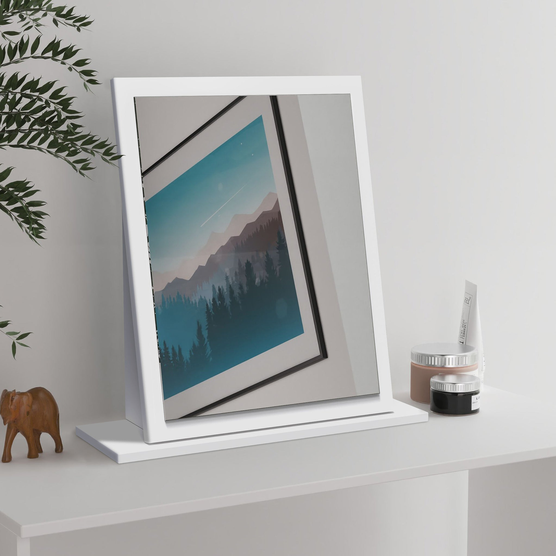 Henshaw Dressing Table Mirror White from Roseland Furniture