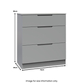 Henshaw 3 Drawer Deep Chest Dusk Grey from Roseland Furniture