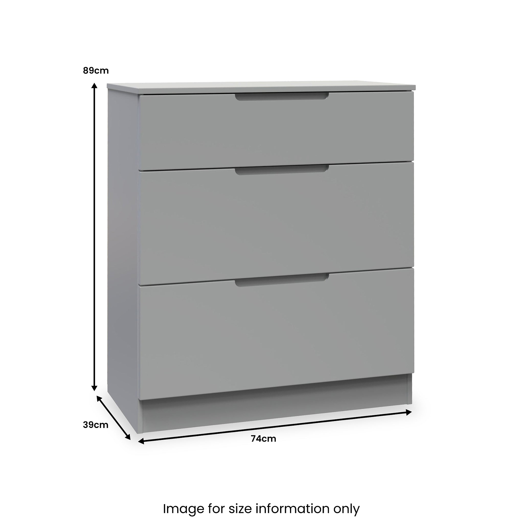 Henshaw 3 Drawer Deep Chest Dusk Grey from Roseland Furniture