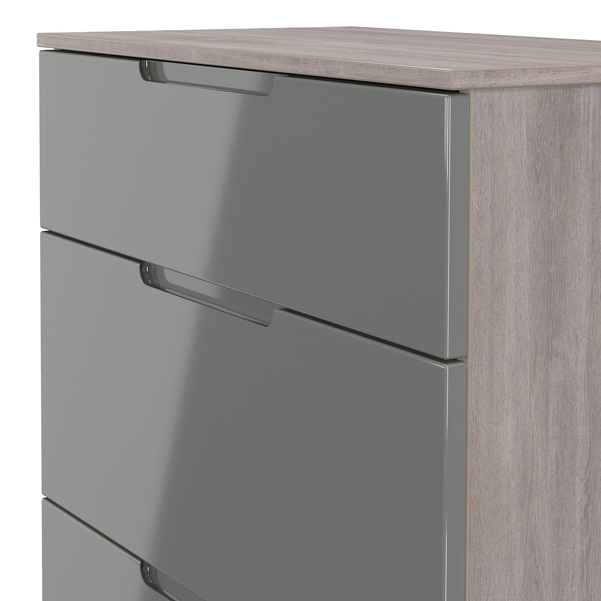 Henshaw Grey Oak 3 Drawer Deep Chest from Roseland Furniture