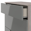 Henshaw Grey Oak 3 Drawer Deep Chest from Roseland Furniture