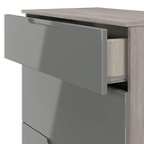 Henshaw Grey Oak 3 Drawer Deep Chest from Roseland Furniture