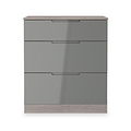 Henshaw Grey Oak 3 Drawer Deep Chest from Roseland Furniture
