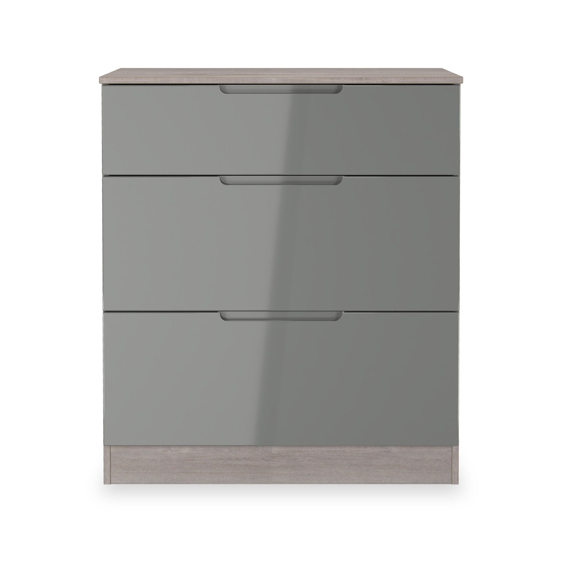 Henshaw Grey Oak 3 Drawer Deep Chest from Roseland Furniture