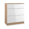 Henshaw 3 Drawer Deep Chest White Oak from Roseland Furniture