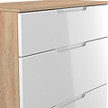 Henshaw 3 Drawer Deep Chest White Oak from Roseland Furniture