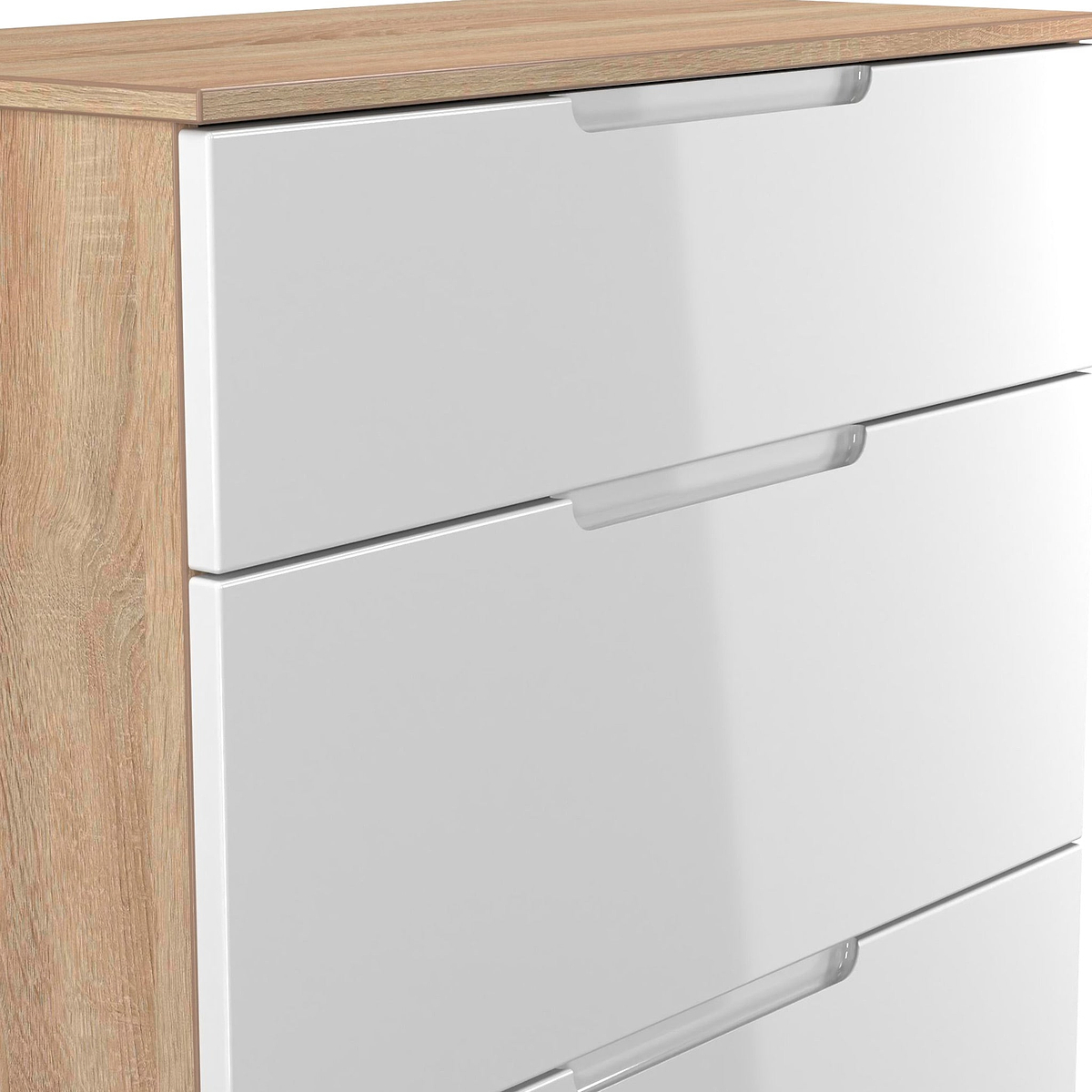 Henshaw 3 Drawer Deep Chest White Oak from Roseland Furniture