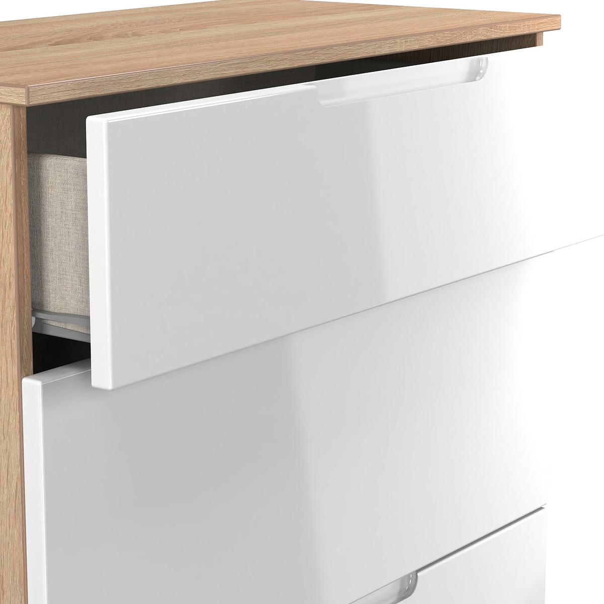 Henshaw 3 Drawer Deep Chest White Oak from Roseland Furniture