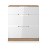 Henshaw 3 Drawer Deep Chest White Oak from Roseland Furniture