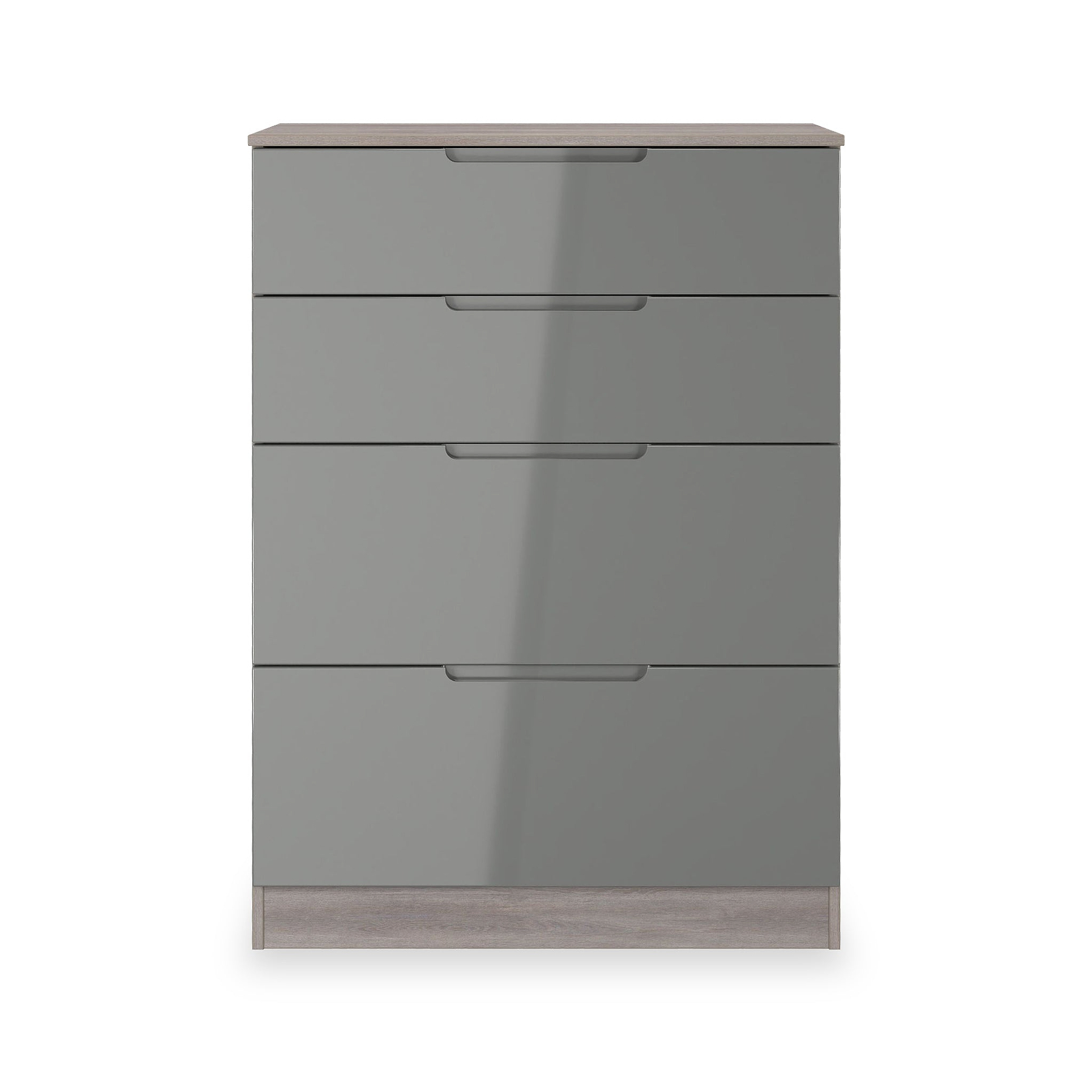 Henshaw Grey & Grey Oak 4 Drawer Deep Chest from Roseland Furniture