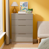 Henshaw Grey & Grey Oak 4 Drawer Deep Chest from Roseland Furniture