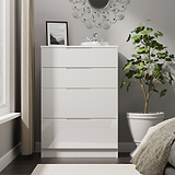 Henshaw 4 Drawer Deep Chest White from Roseland Furniture