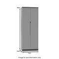 Henshaw Tall Double Wardrobe Dusk Grey from Roseland Furniture