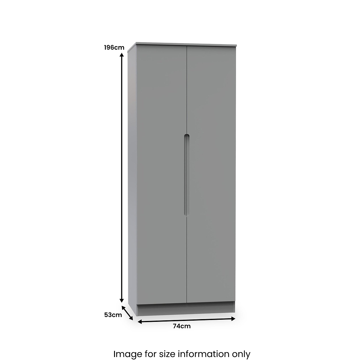 Henshaw Tall Double Wardrobe Dusk Grey from Roseland Furniture
