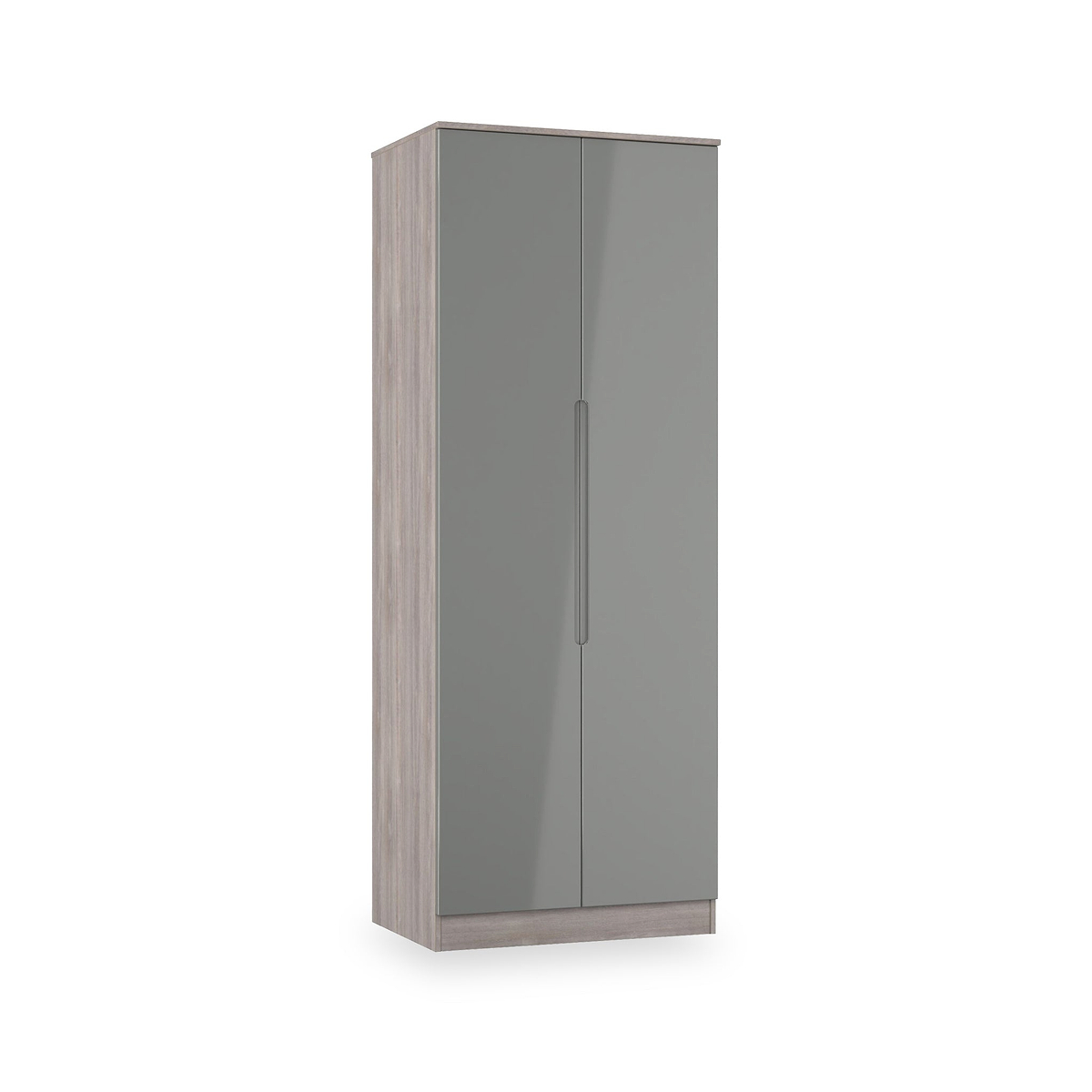 Henshaw Grey Oak Tall Double Wardrobe from Roseland Furniture