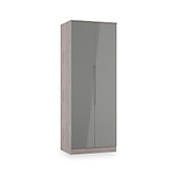 Henshaw Grey Oak Tall Double Wardrobe from Roseland Furniture