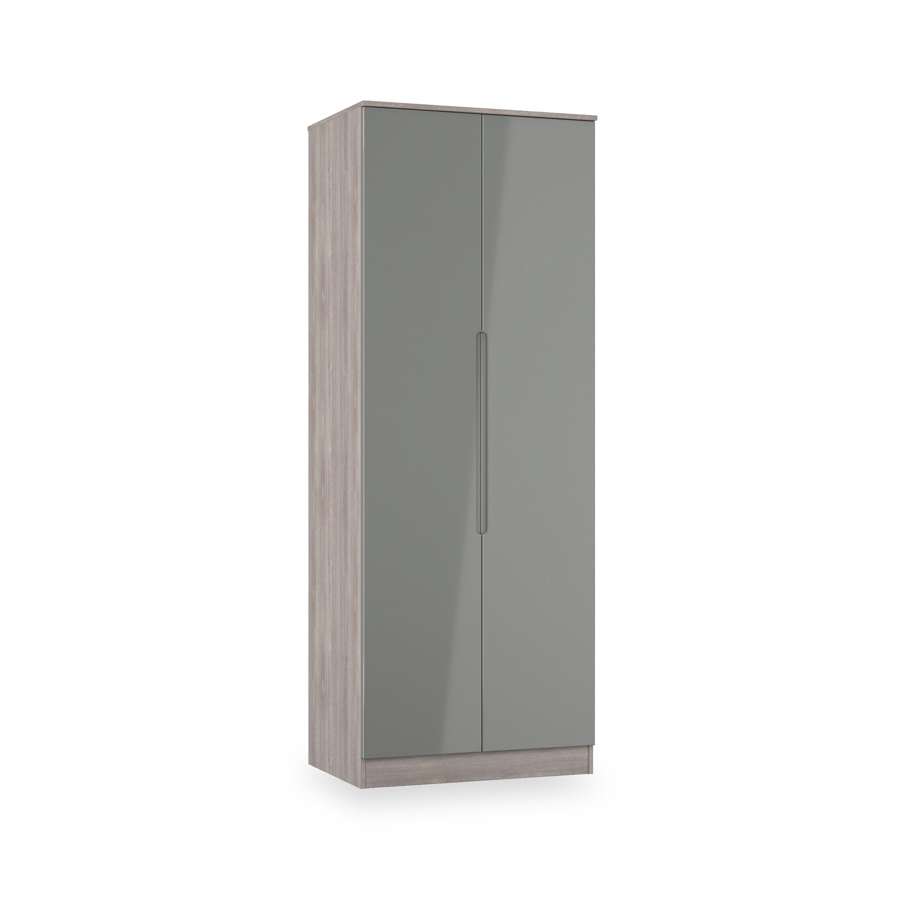 Henshaw Grey Oak Tall Double Wardrobe from Roseland Furniture