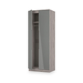 Henshaw Grey Oak Tall Double Wardrobe from Roseland Furniture