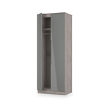 Henshaw Grey Oak Tall Double Wardrobe from Roseland Furniture