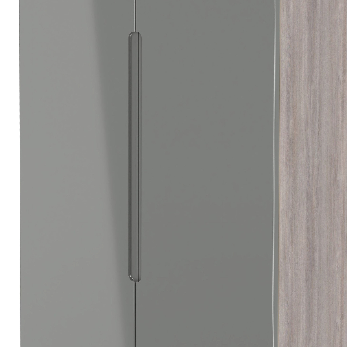Henshaw Grey Oak Tall Double Wardrobe from Roseland Furniture