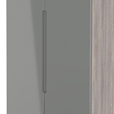 Henshaw Grey Oak Tall Double Wardrobe from Roseland Furniture