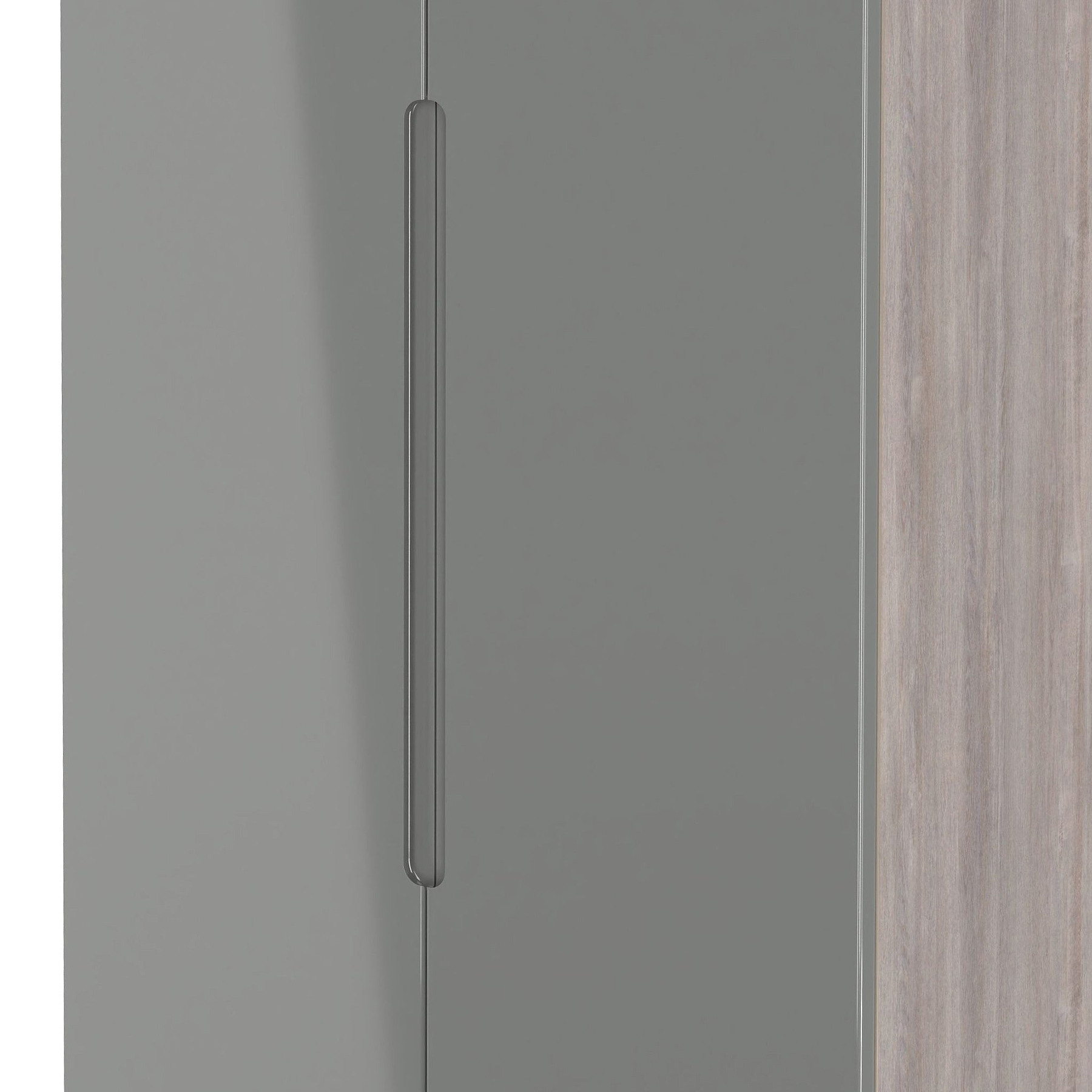Henshaw Grey Oak Tall Double Wardrobe from Roseland Furniture