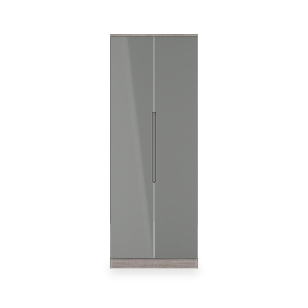 Henshaw Grey Oak Tall Double Wardrobe from Roseland Furniture